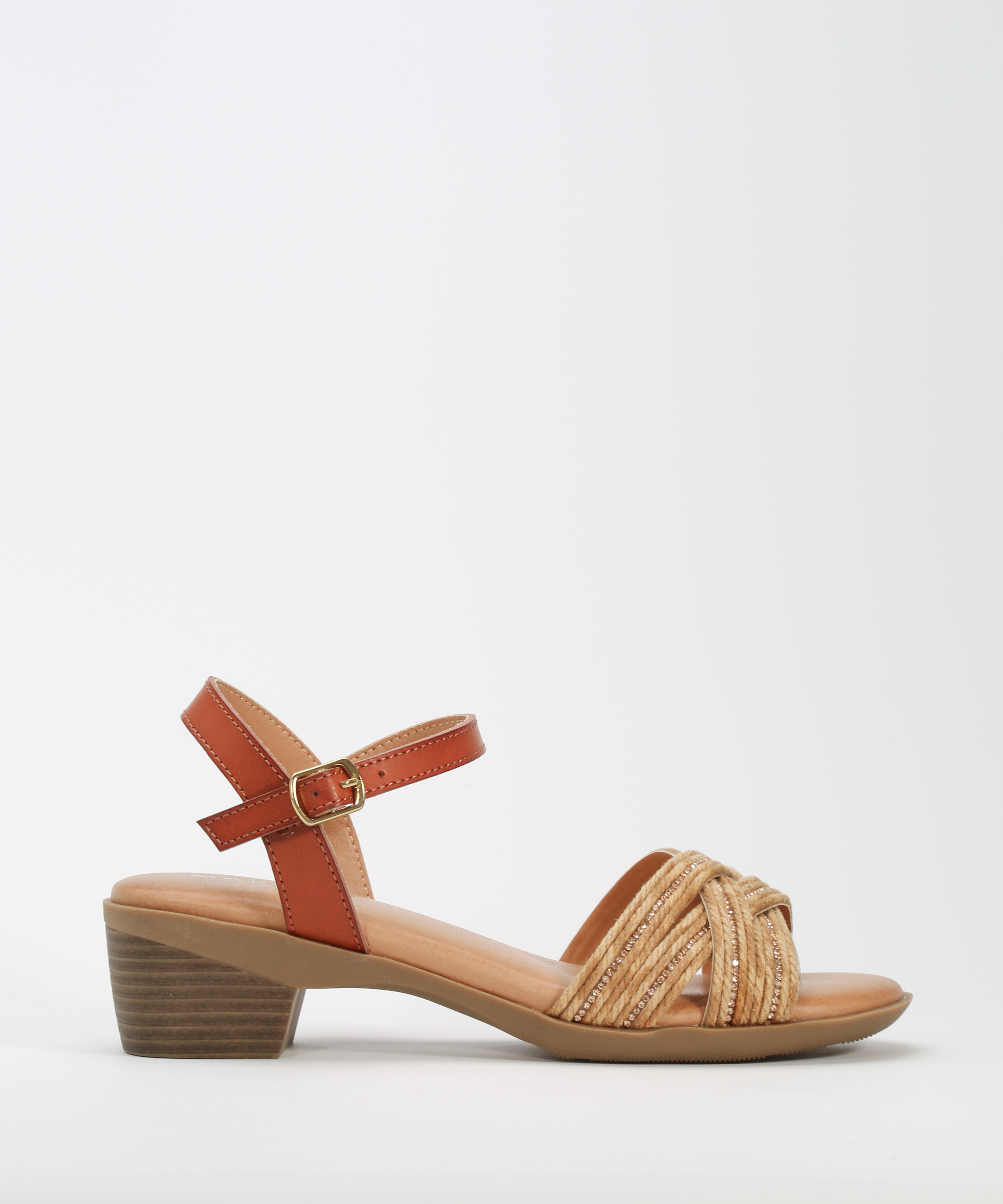 Sandalias tacón detalle strass